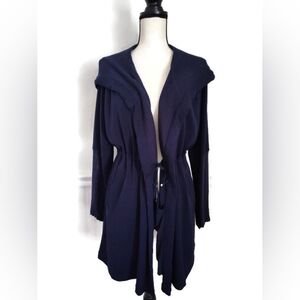 Lauren Ralph Lauren Cozy Navy Open Front Hoodie Size XL